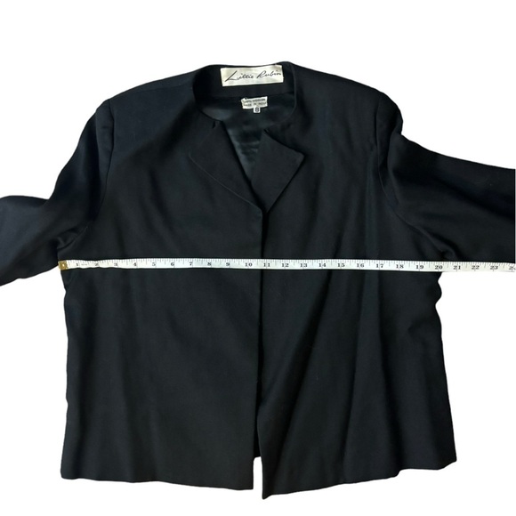 Vintage Lillie Rubin 100% Woolen Aztec Sequin Open Front Blazer Size 8 - Picture 11 of 13